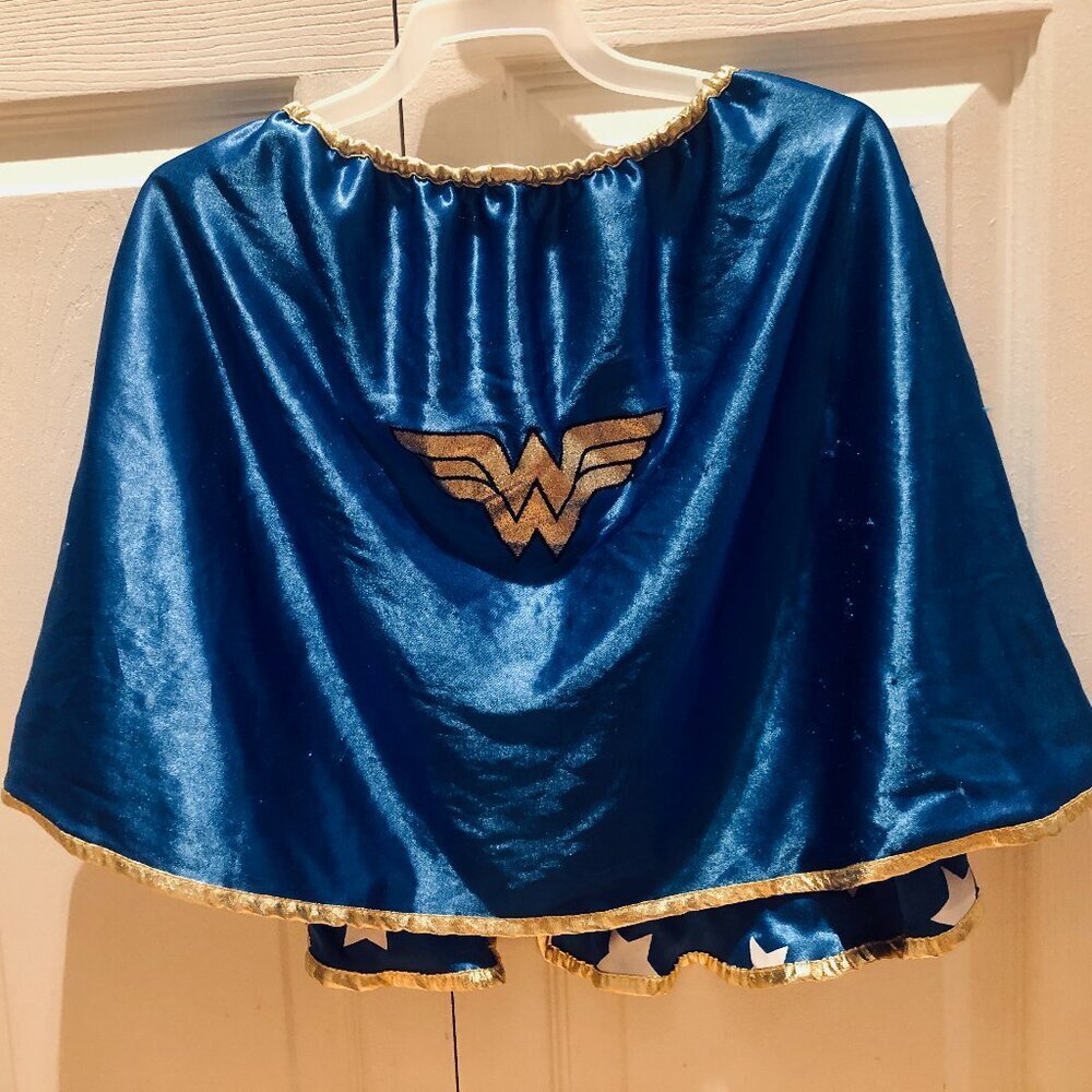 Wonder Woman Cape Only – Kids Costume Accessory – Blue with Stars inside